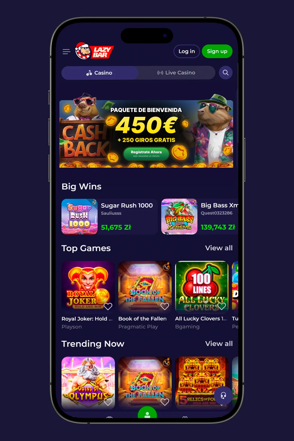 lazybar-casino-movil